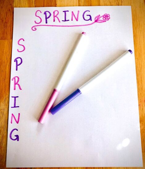 Paper with word Spring